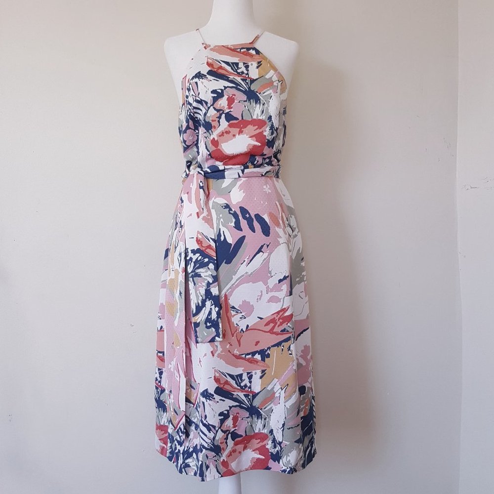 Club Monaco Multicolor Floral Midi Dress - Picture 14 of 14